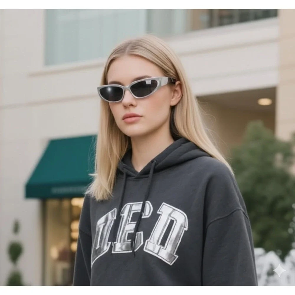 NEW Black Wrap Around Sunglasses Sporty Y2K Style